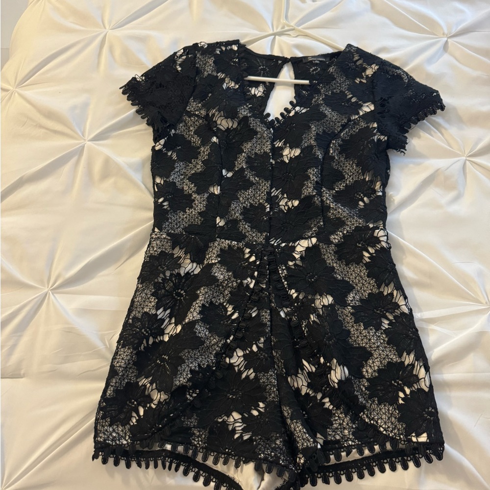 Short black pant romper